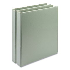 Samsill Earth's Choice Plant-Based BOHO D-Ring View Binders, 1" Capacity, 11 x 8.5, Sage, 2/Pack (U69342)