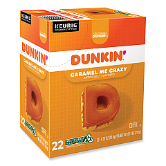 Dunkin Donuts K-Cup Pods, Caramel Me Crazy, 22/Box (1277)