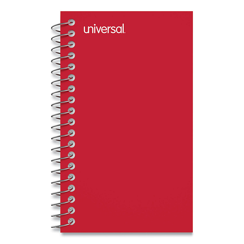 Universal Wirebound Memo Book, Narrow Rule, Orange Cover, 5 x 3, 50 Sheets, 12/Pack (UNV20453)