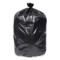Pitt Plastics Eco Strong Plus Can Liners, 60 gal, 1.7 mil, 38" x 58", Black, Perforated Roll, 100/Carton (PCRL385820K)