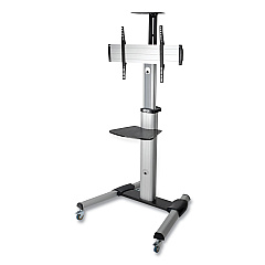 Tripp Lite Mobile Floor Stand for 32" to 70" Flat Panel Monitors, Tilt Range: -12 deg to +5 deg, 32.6" x 27.6" x 81.5", 110 lb Capacity (DMCS3270XP)