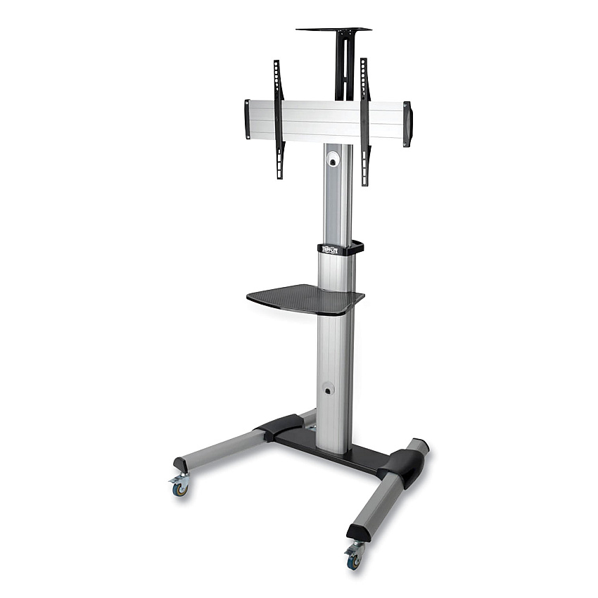 Tripp Lite Mobile Floor Stand for 32" to 70" Flat Panel Monitors, Tilt Range: -12 deg to +5 deg, 32.6" x 27.6" x 81.5", 110 lb Capacity (DMCS3270XP)