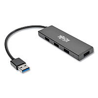 Tripp Lite Ultra-Slim Portable USB 3.0 SuperSpeed Hub, 4 Ports, Black (U360004SLIM)