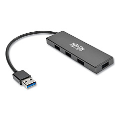 Tripp Lite Ultra-Slim Portable USB 3.0 SuperSpeed Hub, 4 Ports, Black (U360004SLIM)