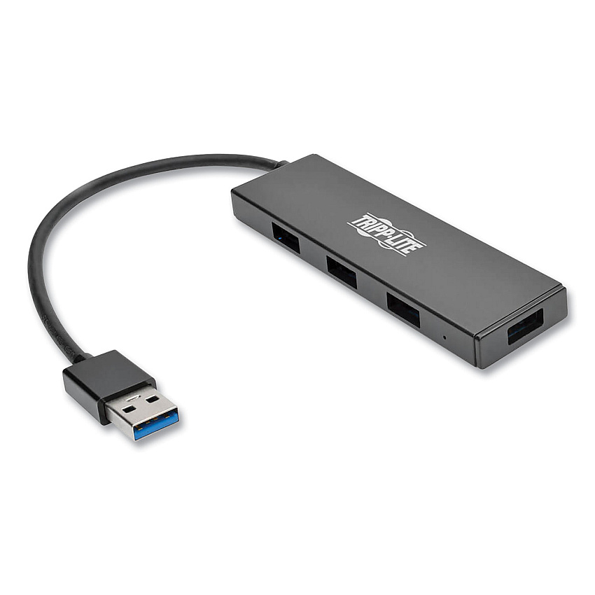 Tripp Lite Ultra-Slim Portable USB 3.0 SuperSpeed Hub, 4 Ports, Black (U360004SLIM)