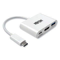 Tripp Lite USB 3.1 Gen 1 USB-C to HDMI 4K Adapter, USB-A/USB-C PD Charging Ports (U44406NH4UC)