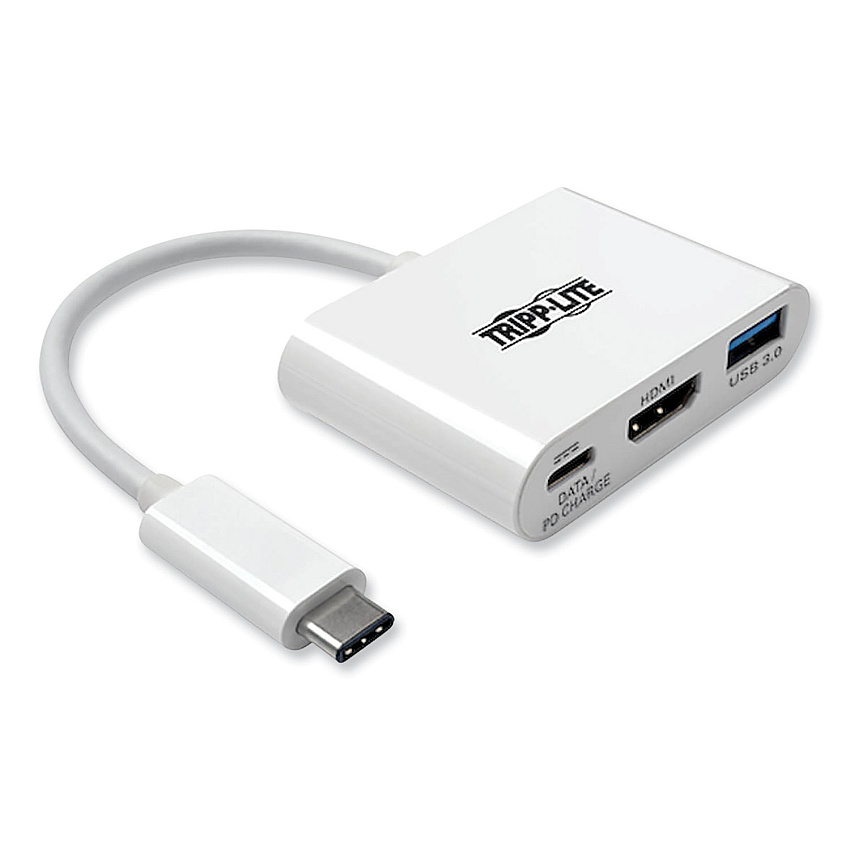 Tripp Lite USB 3.1 Gen 1 USB-C to HDMI 4K Adapter, USB-A/USB-C PD Charging Ports (U44406NH4UC)
