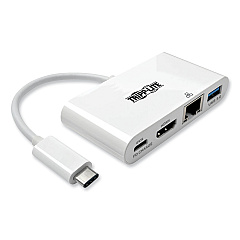 Tripp Lite USB 3.1 Gen 1 USB-C to HDMI Adapter, USB-A/USB-C PD Charging/Gigabit Ethernet (U44406NHGUC)