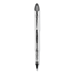 uni-ball VISION ELITE Roller Ball Pen, Stick, Bold 0.8 mm, Black Ink, White/Black Barrel (61231)