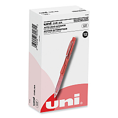 uni-ball Chroma Mechanical Pencil, 0.7 mm, HB (#2), Black Lead, Red Barrel, Dozen (70135)