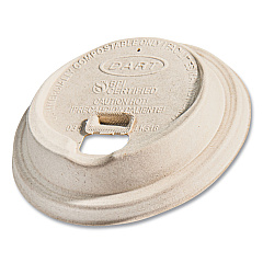 Dart Fiber Lids for Paper Cups, ProPlanet Seal, Fits 10 oz to 24 oz Cups, Tan, 1,000/Carton (LK316FBR)