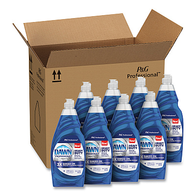 Dawn Heavy-Duty Manual Pot/Pan Dish Detergent, Original Scent, 38 oz Bottle, 8/Carton (08836)