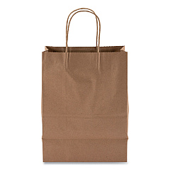 Kari-Out Kraft Paper Bags, 8" x 5" x 11", Kraft, 250/Carton (1200050)