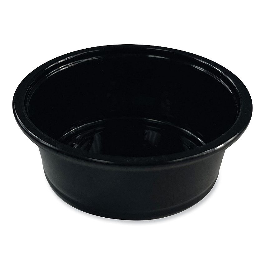 Boardwalk Souffle/Portion Cups, 1.5 oz, Polypropylene, Black, 2,500/Carton (BWKPRTN15BL)