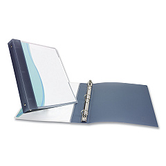 Avery Flexible View Binder with Round Rings, 3 Rings, 1" Capacity, 11 x 8.5, Gray (17676)