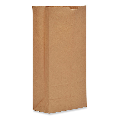 General Grocery Paper Bags, 50 lbs Capacity, #25, 8.25"w x 5.94"d x 16.13"h, Kraft, 500 Bags (GH25)