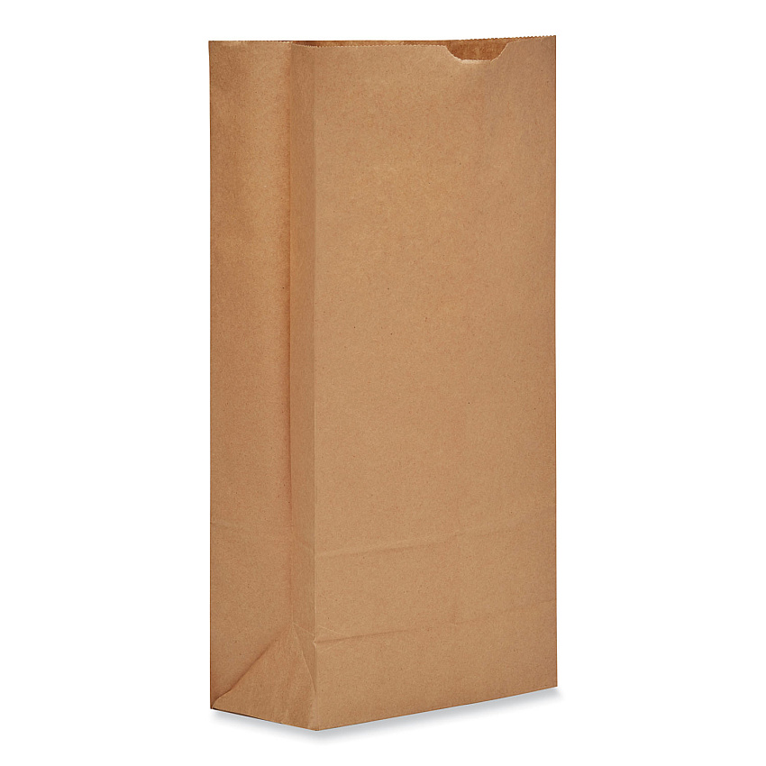 General Grocery Paper Bags, 50 lbs Capacity, #25, 8.25"w x 5.94"d x 16.13"h, Kraft, 500 Bags (GH25)