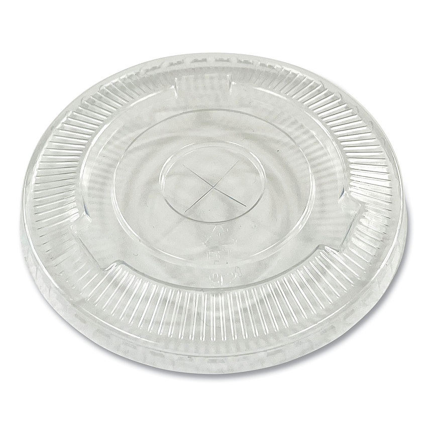 Boardwalk Crystal-Clear Cold Cup Straw-Slot Lids, Fits 9 to 10 oz PET Cups, 1,000/Carton (BWKPET910STRAW)