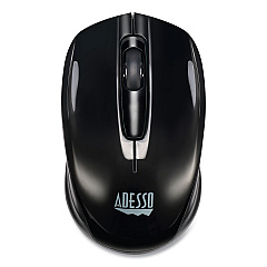 Adesso iMouse S50 Wireless Mini Mouse, 2.4 GHz Frequency/33 ft Wireless Range, Left/Right Hand Use, Black (IMOUSES50B)
