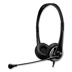Adesso Xtream P2 USB Wired Multimedia Headset with Microphone, Binaural Over the Head, Black