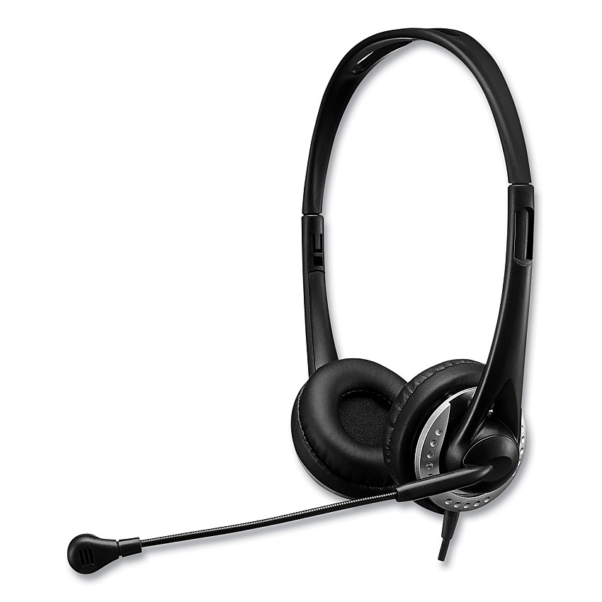Adesso Xtream P2 USB Wired Multimedia Headset with Microphone, Binaural Over the Head, Black