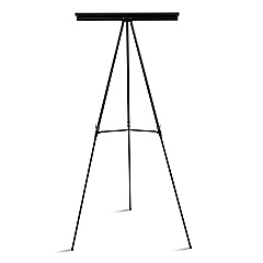 MasterVision Telescoping Tripod Display Easel, Adjusts 35" to 64" High, Metal, Black (FLX09101MV)