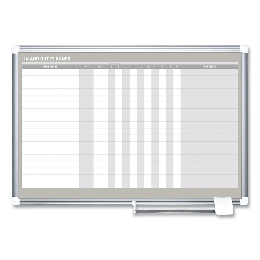 MasterVision In-Out Magnetic Dry Erase Board, 36x24, Silver Frame (GA01110830)