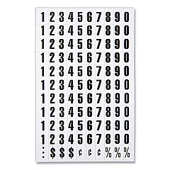MasterVision Interchangeable Magnetic Board Accessories, Numbers, Black, 3/4"h (KT2020)