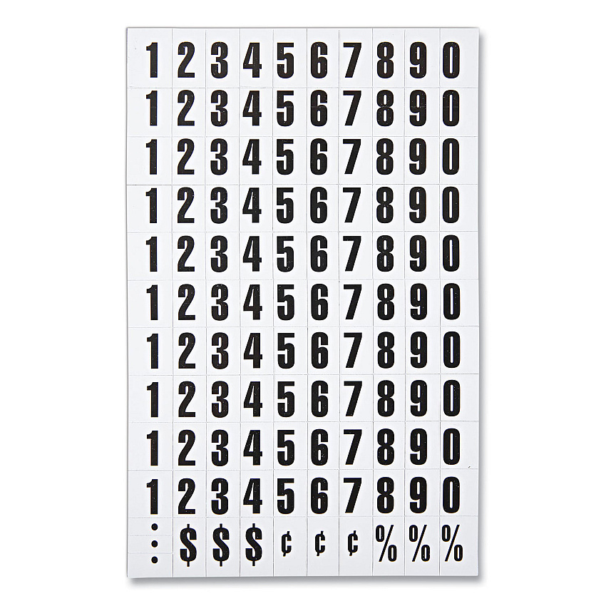 MasterVision Interchangeable Magnetic Board Accessories, Numbers, Black, 3/4"h (KT2020)