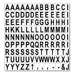 MasterVision Interchangeable Magnetic Board Accessories, Letters, Black, 3/4"h (KT2220)