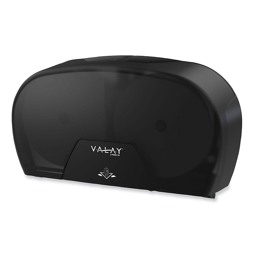 Morcon Paper Valay Small Core Jumbo Bath Tissue Dispenser, 5.62 x 11.4 x 21.2, Black (VT1004)