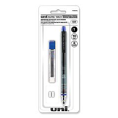 uni-ball KuruToga Mechanical Pencil, 0.5 mm, HB (#2), Black Lead, Black Barrel (1751934)