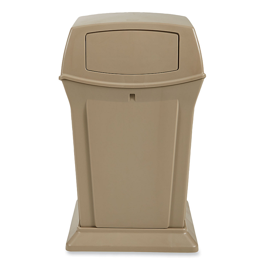 Rubbermaid Commercial Ranger Fire-Safe Container, Square, Structural Foam, 45 gal, Beige (917188BG)