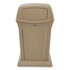 Rubbermaid Commercial Ranger Fire-Safe Container, Square, Structural Foam, 35 gal, Beige (843088BG)