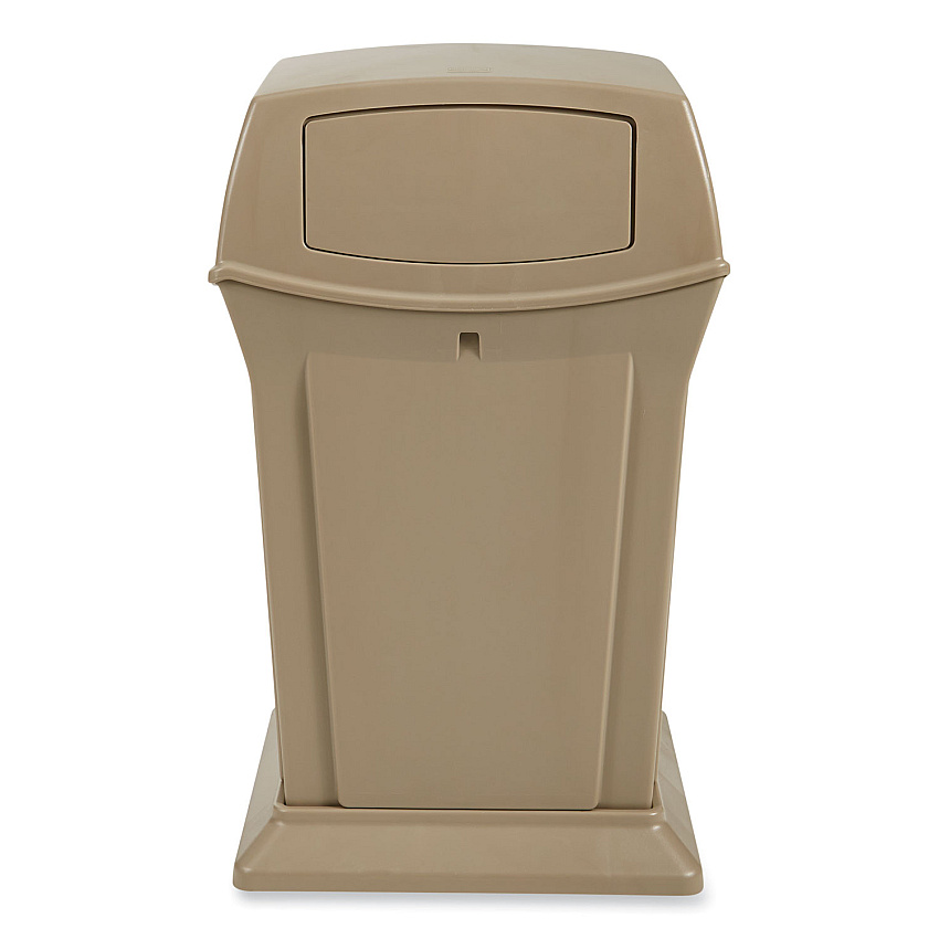 Rubbermaid Commercial Ranger Fire-Safe Container, Square, Structural Foam, 35 gal, Beige (843088BG)