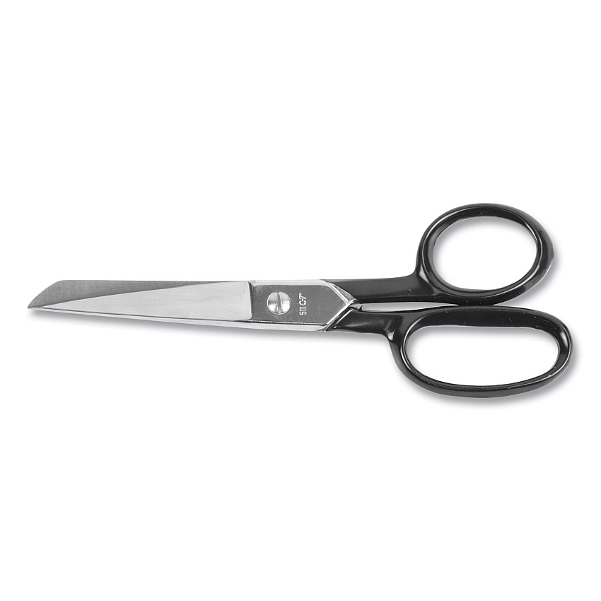 Clauss Hot Forged Carbon Steel Shears, 7" Long, 3.13" Cut Length, Black Straight Handle (10259)
