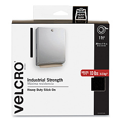 VELCRO Brand Industrial-Strength Heavy-Duty Fasteners with Dispenser Box, 2" x 15 ft, Black (90197)