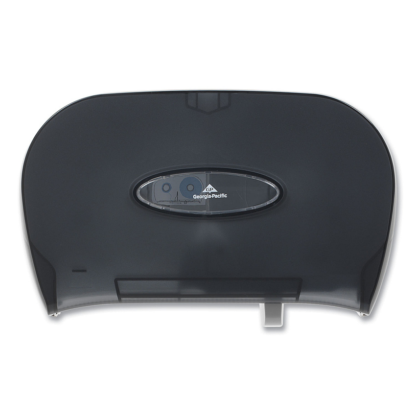 Georgia Pacific Professional Two-Roll Bathroom Tissue Dispenser, 13.56" x 5.75" x 8.63", Smoke (59206)
