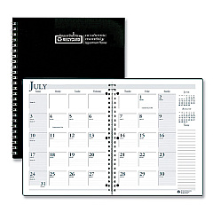 House of Doolittle Spiralbound Academic Monthly Planner, 11 x 8.5, Black Cover, 14-Month (July to Aug): 2022 to 2023 (26302)