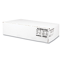Inteplast Group Low-Density Commercial Can Liners, 60 gal, 1.5 mil, 38" x 58", Black, Interleaved Roll, 20 Bags/Roll, 5 Rolls/Carton (SL3858150K)