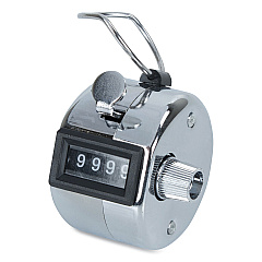 Cosco Crowd Control Hand Tally Counter, Registers 0-9999, Chrome (065118)