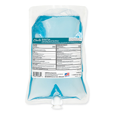 Betco Clario Alcohol Free Foaming Hand Sanitizer, 1,000 mL Bag, Fresh, 6/Carton (7522900)