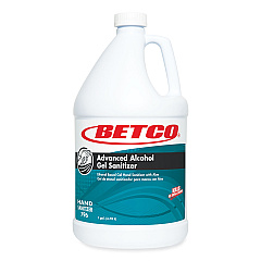 Betco Advanced Gel Hand Sanitizer, 1 gal Bottle, Light Fresh Scent, 4/Carton (7960400)