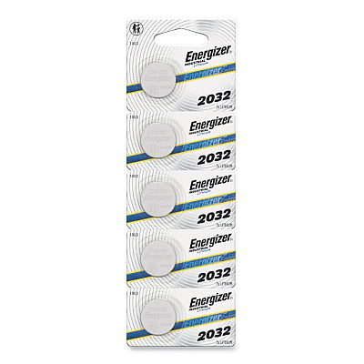 Energizer Industrial Lithium CR2032 Coin Battery with Tear-Strip Packaging, 3 V, 100/Box (ECRN2032)