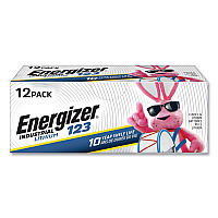 Energizer Industrial Lithium CR123 Photo Battery, 3 V, 12/Pack (ELN12312)