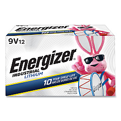 Energizer Industrial Lithium 9V Battery, 9 V, 12/Box (LN522)