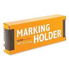 Tombow Wax-Based Marking Pencil, 4.4 mm, Red Wax, Navy Blue Barrel, 10/Box (51537)