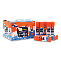 Elmer's Disappearing Purple School Glue Stick, 0.24 oz, Dries Clear, 30/Box (2159542)