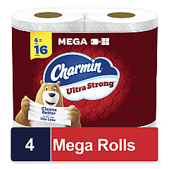Charmin Ultra Strong Bathroom Tissue, Septic Safe, 2-Ply, White, 242 Sheet/Roll, 4/Pack (08816PK)