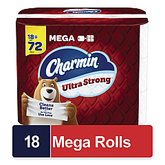 Charmin Ultra Strong Bathroom Tissue, Septic Safe, 2-Ply, White, 242 Sheet/Roll, 18/Pack (08823)